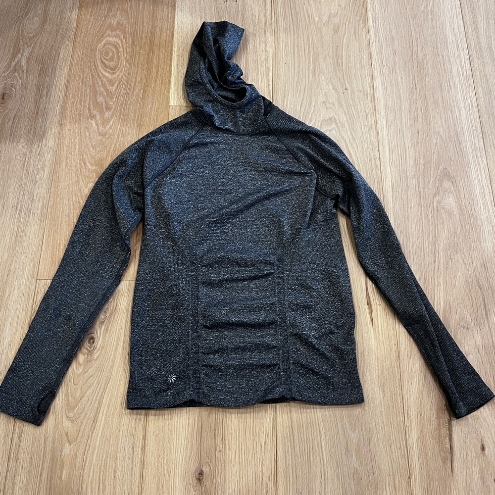 Athleta Tracker Hoodie Women’s Long Sleeve Hooded Top Size M Color Gray